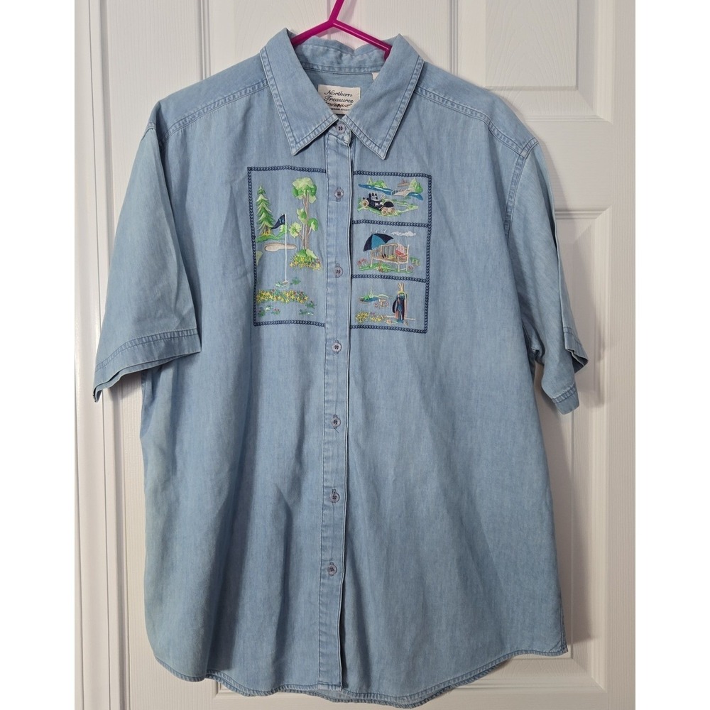 Northern Treasures Womans Golf Shirt Size‎ XL